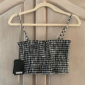 Reformation Kitty Gingham Crop Top S